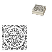 Eenvoudige geometrische Mandala Rubberstempel (Gestempeld)