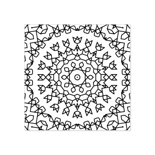 Eenvoudige geometrische Mandala Rubberstempel (Afrduk)