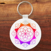 Eenvoudige Geometrische Mandala Sleutelhanger (Achterkant)