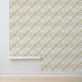 Eenvoudige Geometrische Moderne Klasse Deco Wit En Behang