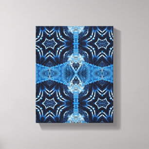 Eenvoudige geometrische moderne kunst, blauwe mari canvas afdruk