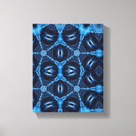 Eenvoudige geometrische moderne kunst, blauwe mari canvas afdruk