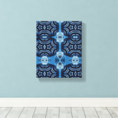 Eenvoudige geometrische moderne kunst, blauwe Star Canvas Afdruk (Insitu (Houten vloer))