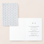 Eenvoudige Geometrische Patroon Zilveren Huwelijks Folie Kaarten (Display)