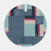 Eenvoudige geometrische penseelstreken: kleurenblo glas ornament (Achterkant)