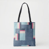 Eenvoudige geometrische penseelstreken: kleurenblo tote bag (Voorkant)