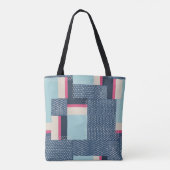 Eenvoudige geometrische penseelstreken: kleurenblo tote bag (Achterkant)