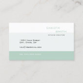 Eenvoudige geometrische QR-code seafoam Green Visitekaartje (Achterkant)