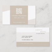 Eenvoudige geometrische QR-codecontucctie Visitekaartje (Voorkant / Achterkant)