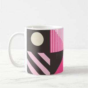 Eenvoudige geometrische Scandinavische kunstwerken Koffiemok