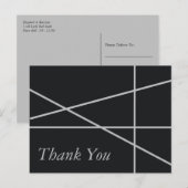 Eenvoudige geometrische stijl bruiloft dank u briefkaart (Voorkant / Achterkant)