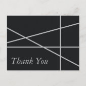 Eenvoudige geometrische stijl bruiloft dank u briefkaart (Voorkant)