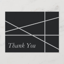 Eenvoudige geometrische stijl bruiloft dank u briefkaart