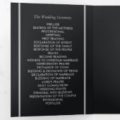 Eenvoudige geometrische stijl bruiloft drieluik programma (Binnenzijde eerst)