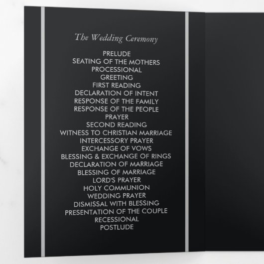 Eenvoudige geometrische stijl bruiloft drieluik programma (Binnenzijde eerst)