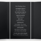 Eenvoudige geometrische stijl bruiloft drieluik programma (Binnenkant midden)