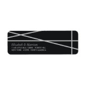 Eenvoudige geometrische stijl bruiloft etiket (Voorkant)