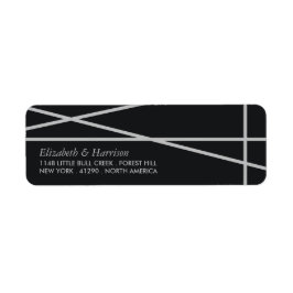 Eenvoudige geometrische stijl bruiloft etiket