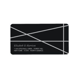 Eenvoudige geometrische stijl bruiloft etiket