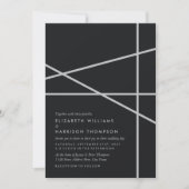 Eenvoudige geometrische stijl bruiloft kaart (Voorkant)