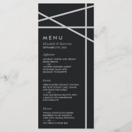 Eenvoudige geometrische stijl bruiloft menu