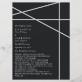 Eenvoudige geometrische stijl bruiloft programmakaart (Voorkant)