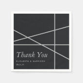 Eenvoudige geometrische stijl bruiloft servet (Voorkant)