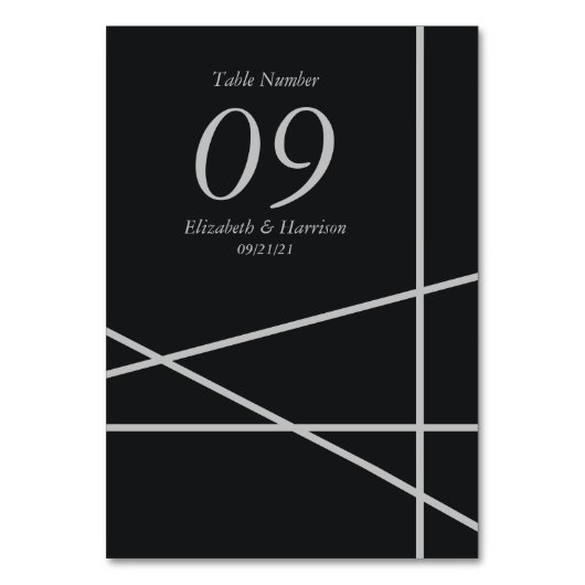 Eenvoudige Geometrische Stijl Trouwdag Kaart (Voorkant)