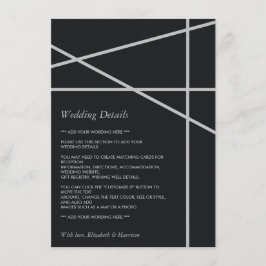 Eenvoudige Geometrische Stijl Trouwdetail Informatiekaartje