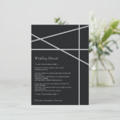 Eenvoudige Geometrische Stijl Trouwdetail Informatiekaartje (Staand voorkant)