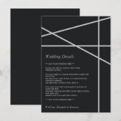 Eenvoudige Geometrische Stijl Trouwdetail Informatiekaartje (Voorkant / Achterkant)