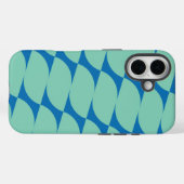 Eenvoudige geometrische vormen in Aqua en Blue Case-Mate iPhone Case (Achterkant (horizontaal))