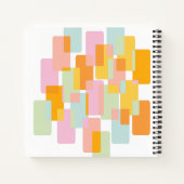 Eenvoudige geometrische vormen in pastels geel Sin Notitieboek (Achterkant)