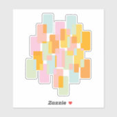 Eenvoudige geometrische vormen in pastels geel Sin Sticker (Vel)
