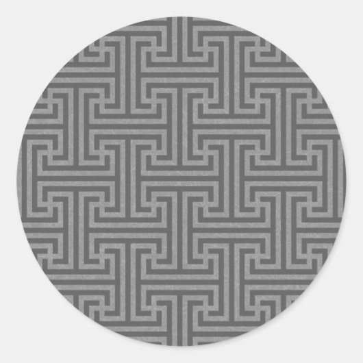 Eenvoudige geometrische vormen ronde sticker (Voorkant)