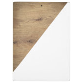 Eenvoudige geometrische witte houten foto bruin klembord (Achterkant)
