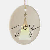 Eenvoudige geometrische zwart en goud vreugde Kers Keramisch Ornament (Rechts)