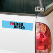 Eenvoudige gepensioneerde verpleegkundige bumpersticker (Op Truck)