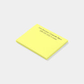 Eenvoudige Gepersonaliseerd bedrijfsnaam op geel Post-it® Notes (Schuin)