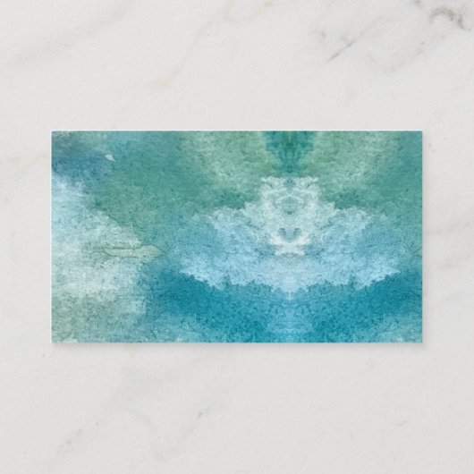 Eenvoudige Gepersonaliseerd naam Modern BlueGreen- Visitekaartje (Achterkant)