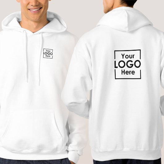 Eenvoudige gepersonaliseerde Business Logo Front B Hoodie
