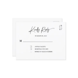 Eenvoudige gepersonaliseerde Elegant minimalistisc Briefkaart