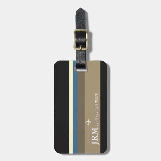 Eenvoudige, gepersonaliseerde elegante tas reizen  bagagelabel (Voorkant verticaal)