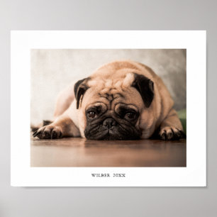 Eenvoudige gepersonaliseerde foto- en naamprint va poster