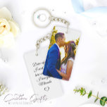 Eenvoudige gepersonaliseerde foto- en tekstfoto sleutelhanger<br><div class="desc">Leg uw meest gekoesterde momenten vast met onze Simple Photo Sleutelhanger, een ideaal geschenk voor een speciaal iemand bij elke gelegenheid, of het nu Valentijnsdag, jubileum of gewoon omdat is. Deze unieke aandenken is zorgvuldig ontworpen met liefde door de ervaren Mylini Design, met een slank maar eenvoudig ontwerp dat een...</div>