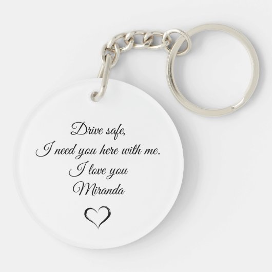 Eenvoudige gepersonaliseerde foto- en tekstfoto sleutelhanger (Achterkant)