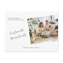 Eenvoudige gepersonaliseerde foto Kerstvakantie