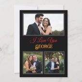 Eenvoudige gepersonaliseerde foto-Valentijnsdag Feestdagenkaart (Voorkant)