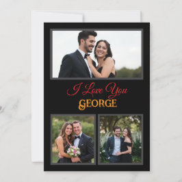 Eenvoudige gepersonaliseerde foto-Valentijnsdag Feestdagenkaart