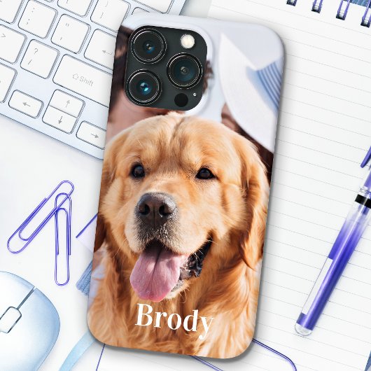 Eenvoudige gepersonaliseerde fotonaam  Case-Mate iPhone case